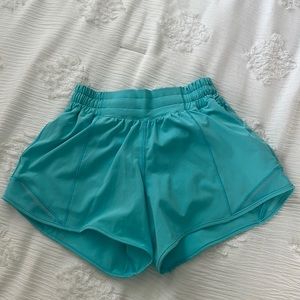 Lululemon Hotty Hot Shorts 4” in Cyan Blue